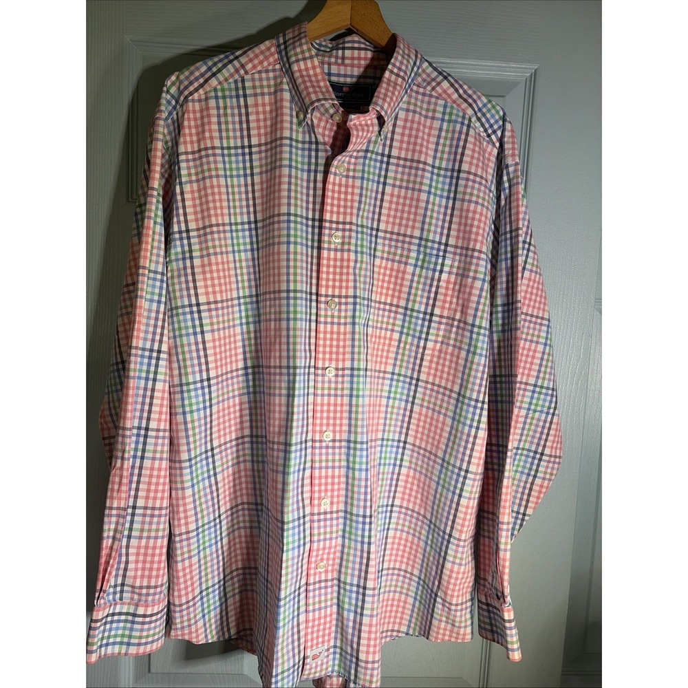 Vineyard Vines Classic Fit Murray Plaid Shirt, Mens XL